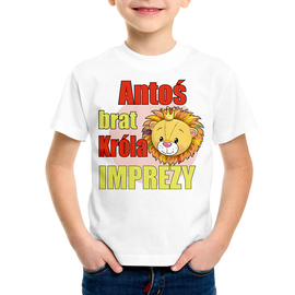 Brat króla imprezy - koszulka dziecięca