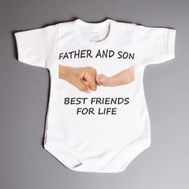 Father and son best friends for life - body niemowlęce