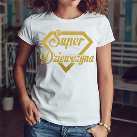 Super dziewczyna - złoty nadruk